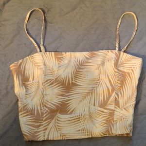 Crop top new palm print